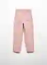 Jean Paperbag Niñas Rosa Talla 6 Mango