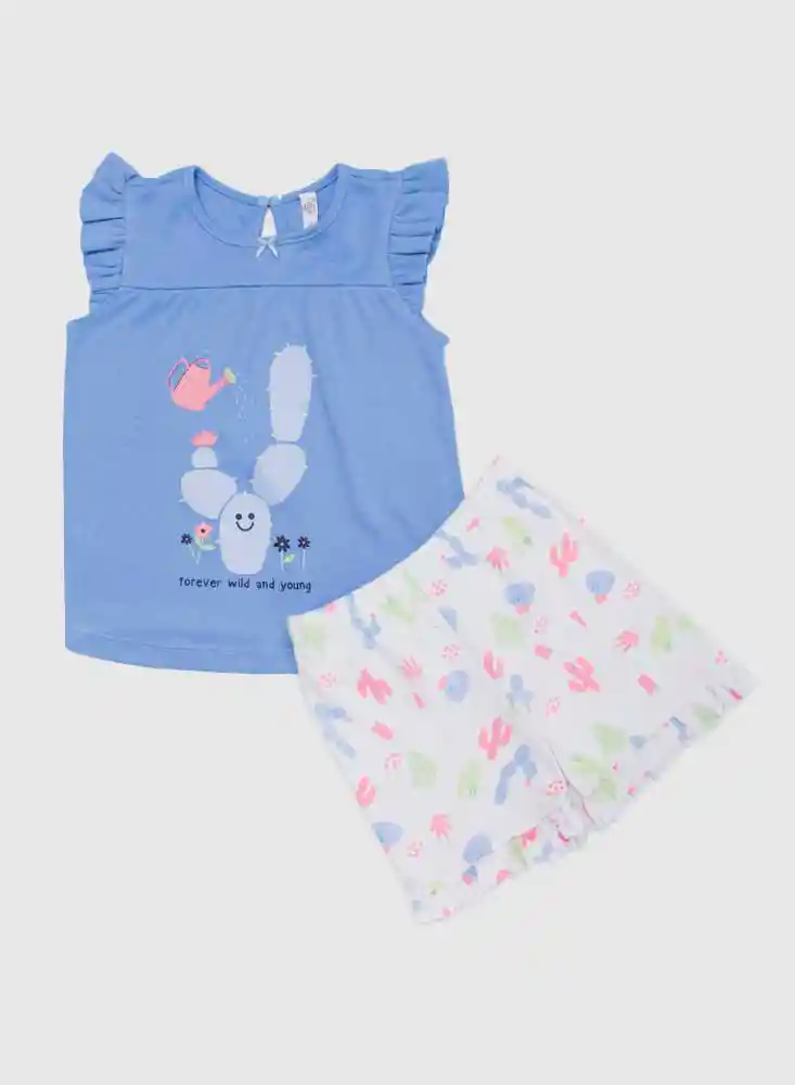 Pijama Corta-corta Bebita 3t-hortensia