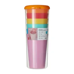 Miniso Set de Vasos Portatil Colores Mixtos