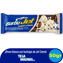 Burbujet Barra de Chocolate Blanco Sabor a Cookies and Cream
