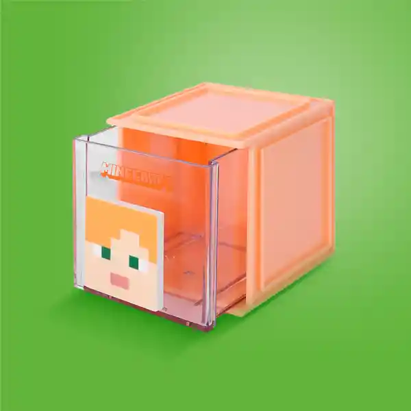 Caja Pequeña Alex Serie Minecraft Amarillo Oscuro Miniso