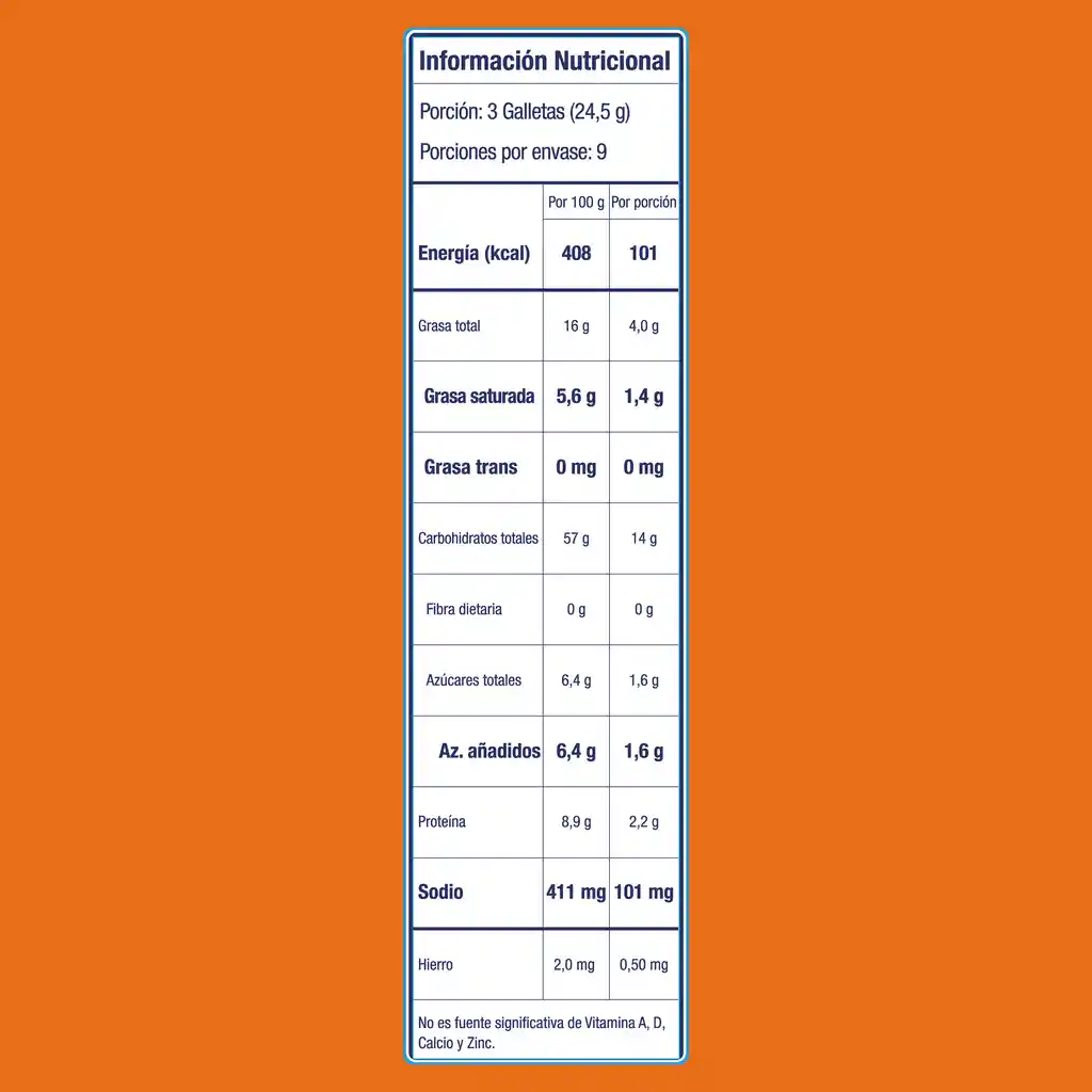 Galletas SALTINAS Integrales 9 Unds x 220,5g