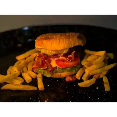 Hamburguesa Doble con Papas