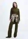 Pantalón Vieira Khaki Talla L Mujer Mango