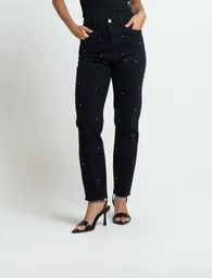 Pantalón Adele Mujer Negro Puro Ultraoscuro 4 433F353 Naf Naf