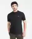 Camiseta Polo Neru Neck Masculino Negro Sombrio S Chevignon