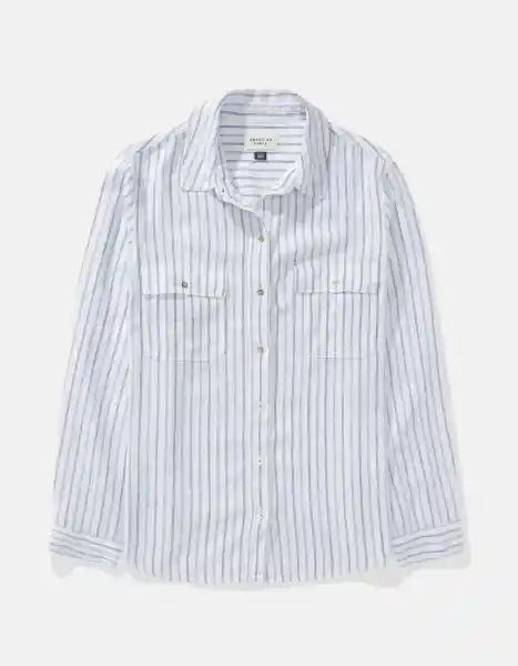 Camisa Mujer Azul Talla Small 6146895 American Eagle