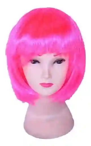 Peluca Lisa Corta Rosado - El Tio -
