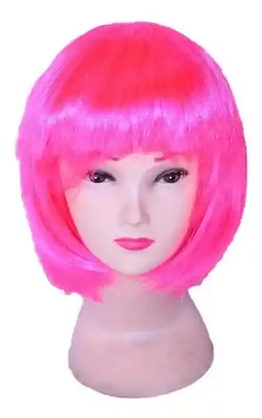 Peluca Lisa Corta Rosado - El Tio -