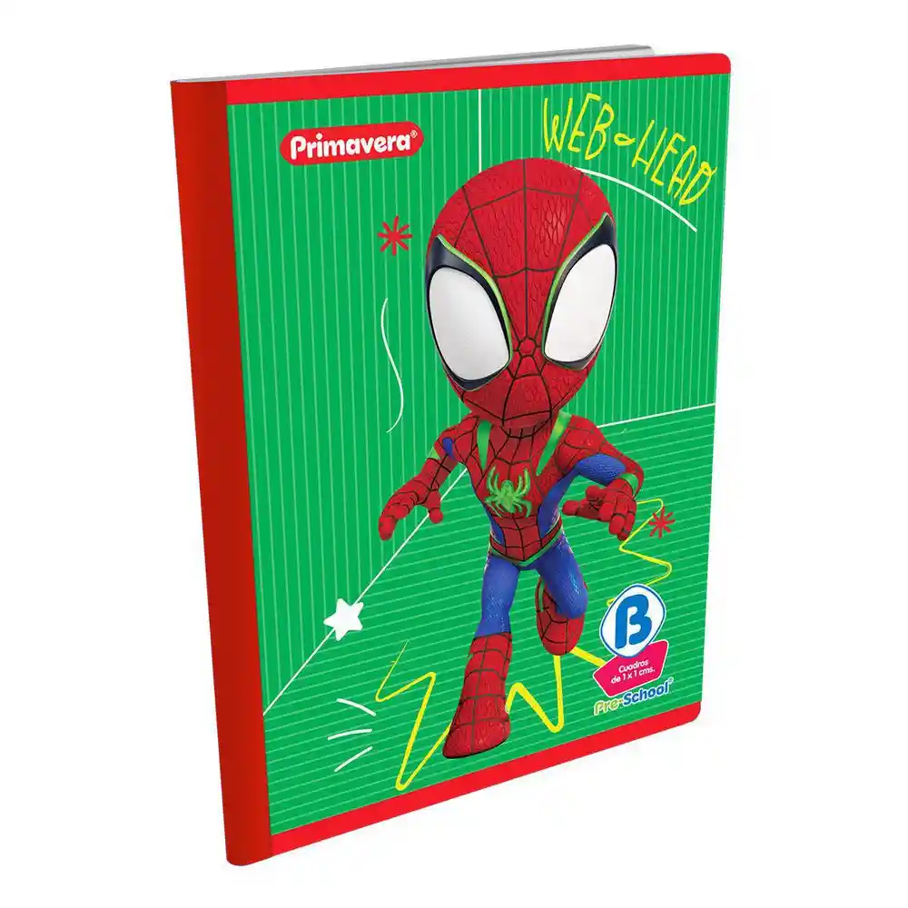 Cuaderno Cuadriculado 100 Hojas Cosido Primavera