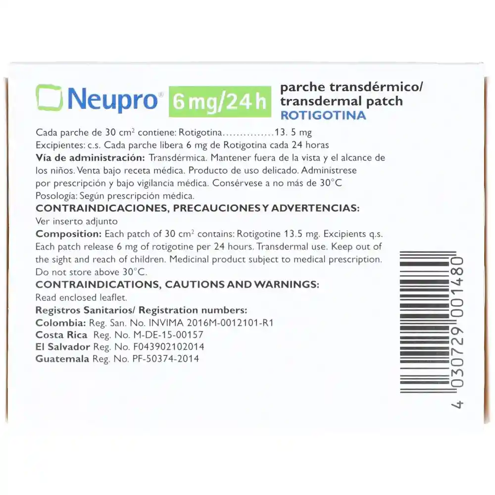Neupro Parche Transdérmico (6 mg) 