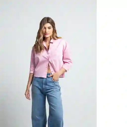 Camisa Amadeus Mujer Rosa Elixir Medio Talla S 411F322 Naf Naf