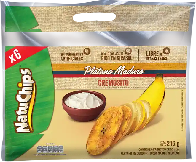 Natuchips Plátano Maduro Cremosito