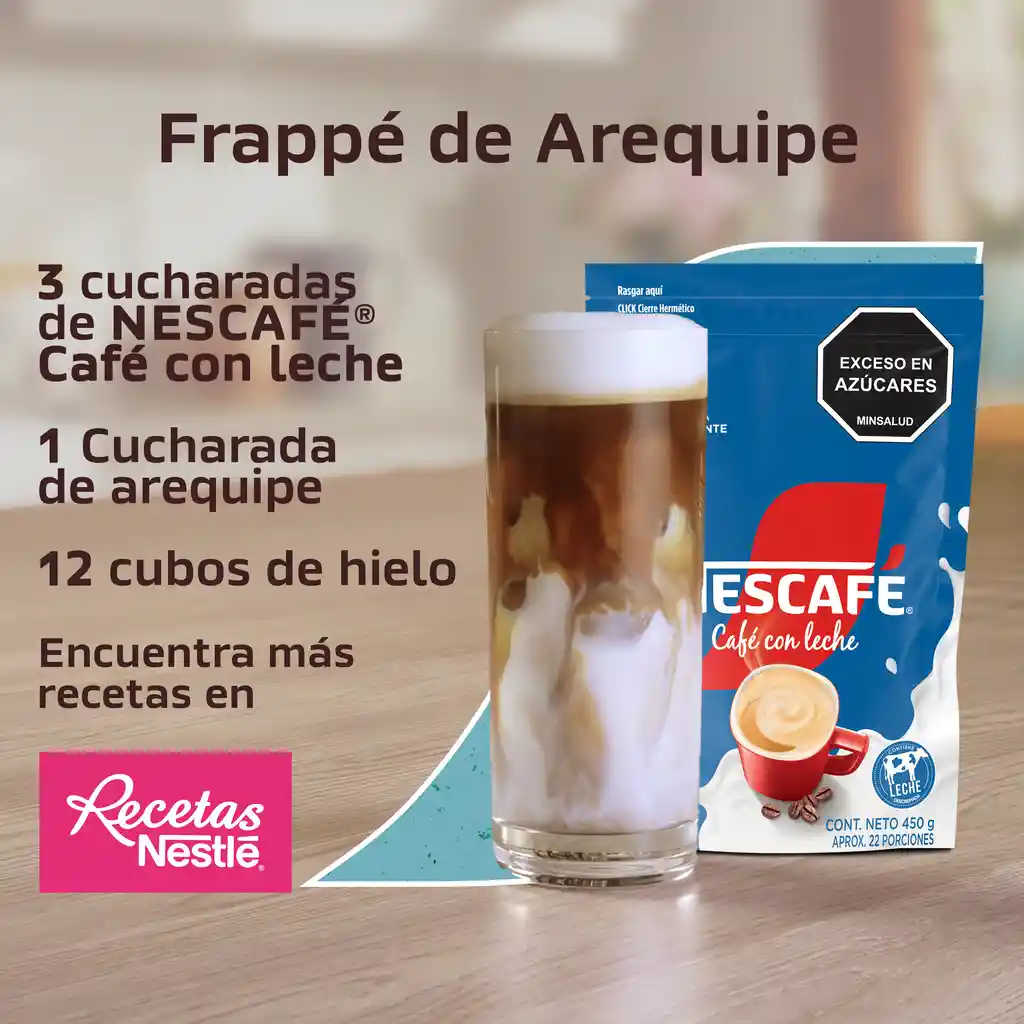 Café con Leche NESCAFÉ soluble x 450g