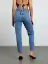 Jean Mujer Azul Índigo Medio Talla 10 493E006 Naf Naf