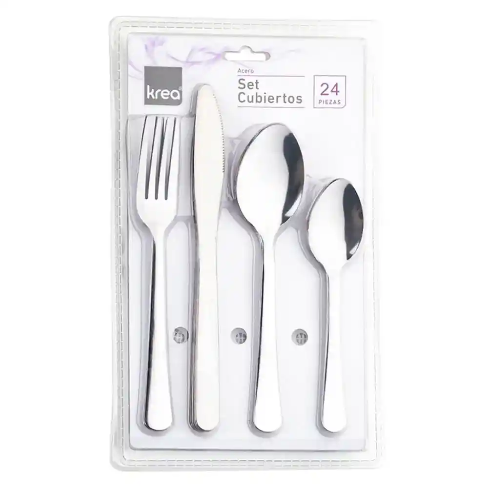Juego Cubiertos Acero X24piezas Krea