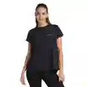 Camiseta Manga Corta Oversize Sleek Night Mujer Negro-l