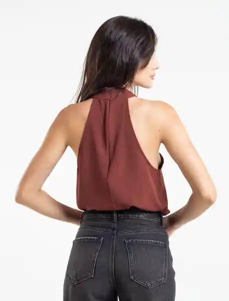  Camisa Fiu Cafe Marron Oscuro Talla M Mujer Naf-Naf 