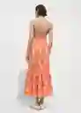 Vestido Carina Naranja Talla M Mujer Mango