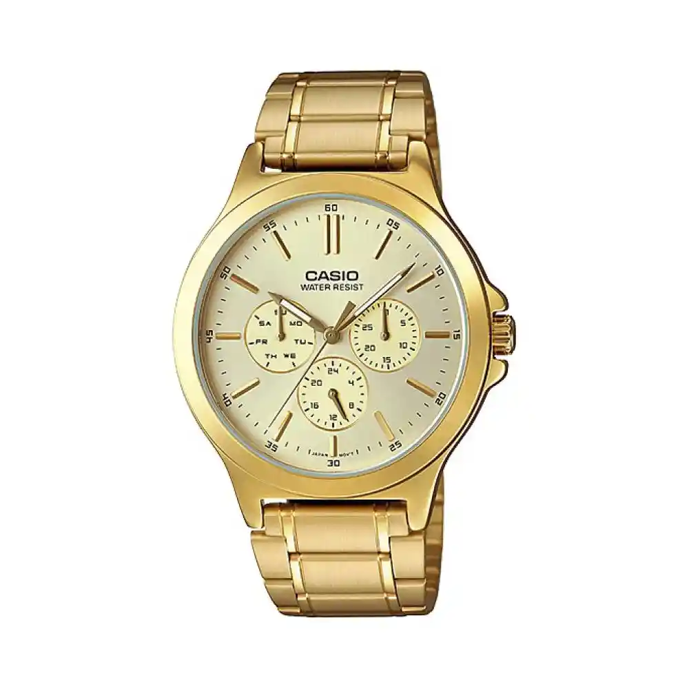 Reloj Casio Mtp-v300g-9audf Hombre Dorado