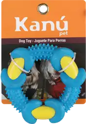 Kanu Juguete para Perro Rubber Azul con Amarillo