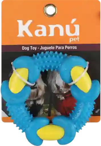 Kanu Juguete para Perro Rubber Azul con Amarillo