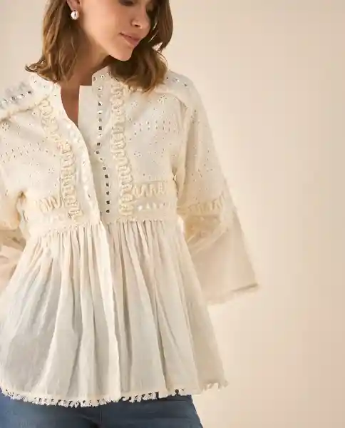 Camisa Crudo Novia Claro Talla S 613G290 Esprit