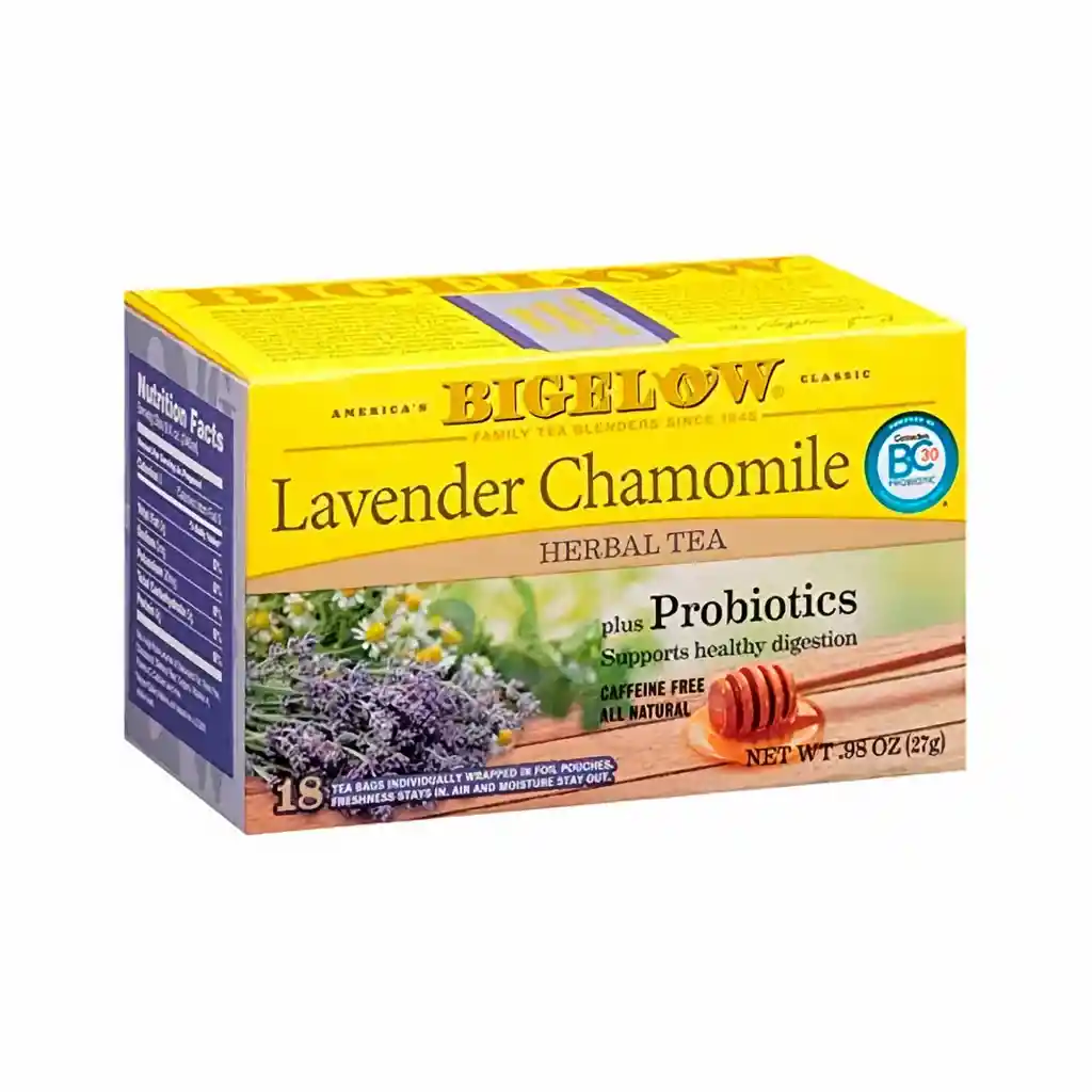 Bigelow té Herbal Lavander Chamomile Más Probióticos