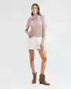 Polo Open Work Rosa Malva Medio Talla Xs Mujer Chevignon