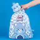 Maleta de Cuadros Serie Care Bears Blanco y Azul Miniso