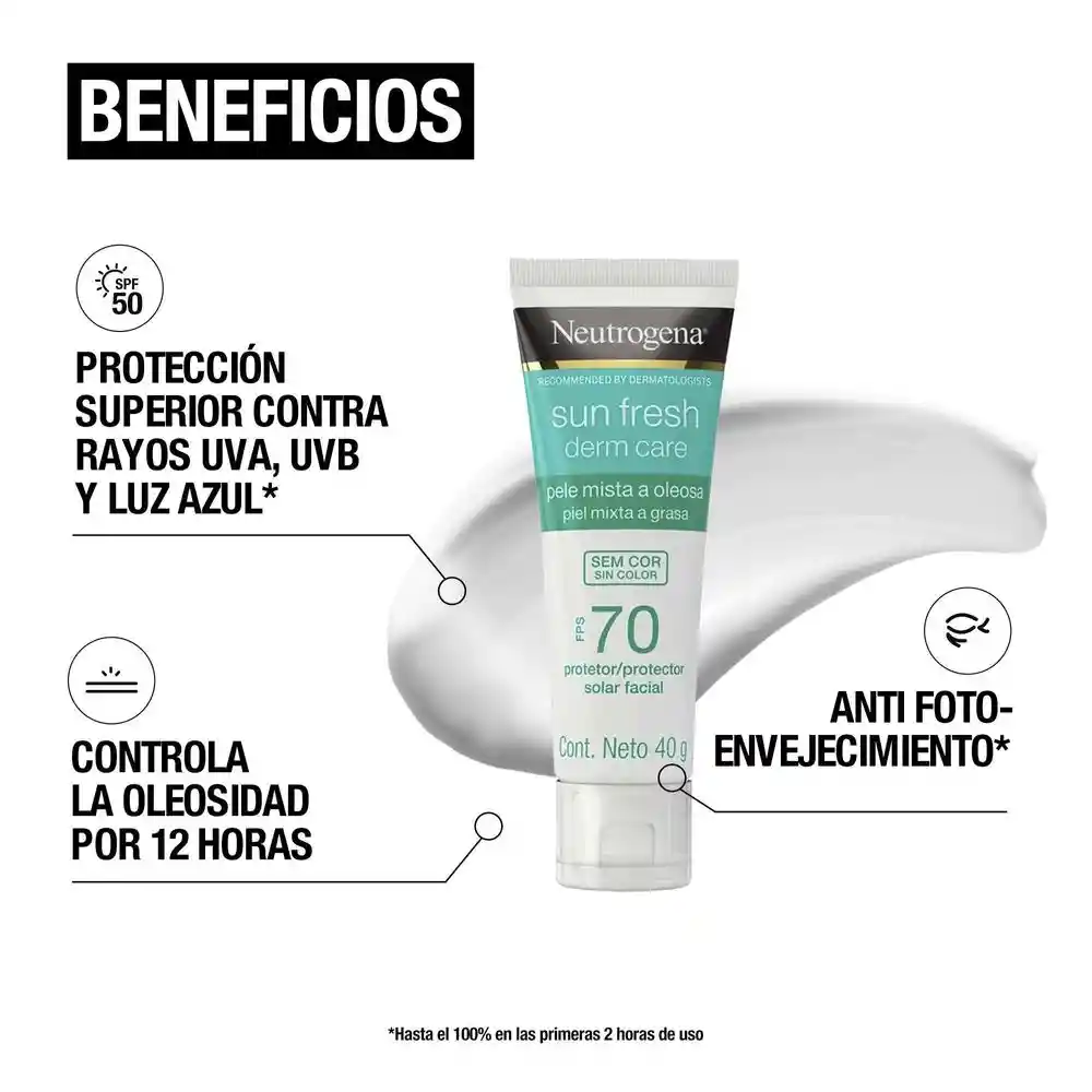 Neutrogena Protector Solar Facial Sun Fresh Sin Color Fps 70