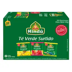 Hindú Té Verde Surtidos con Aloe Vera Colágeno y Vitamina C