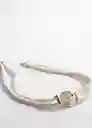 Collar Festi Beige Talla 99 Mujer Mango