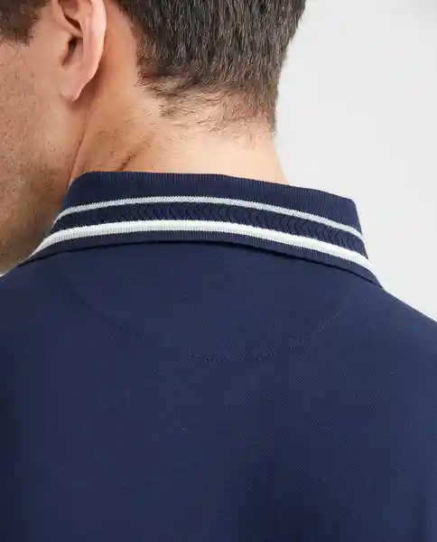 Camiseta Polo Neck Details Azul Dark Ultra Oscuro XL Chevignon