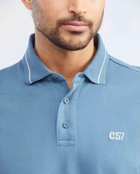 Camiseta C.57 Polo Azul Espejismo Oscuro Talla L Chevignon