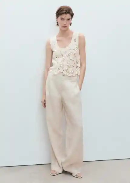 Top Garden Crudo Talla M Mujer Mango