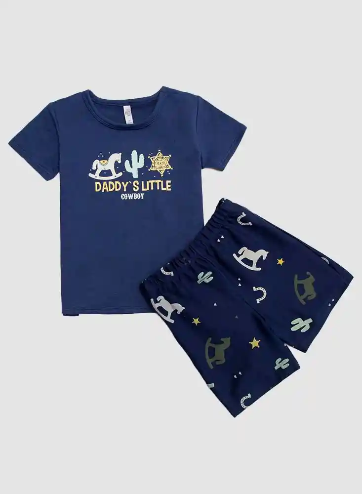 Pijama Corta-corta Bebito 3t-azul