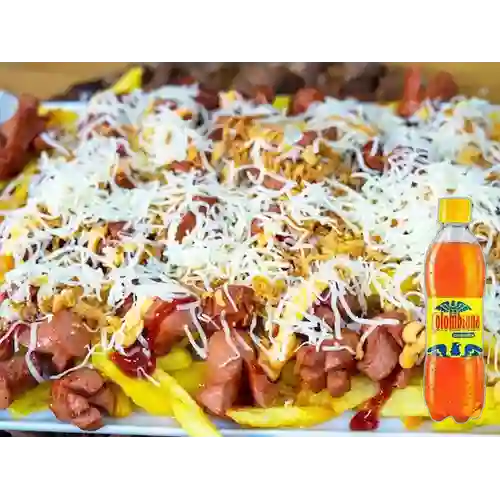 Combo Salchipapas + Colombiana 400 ml