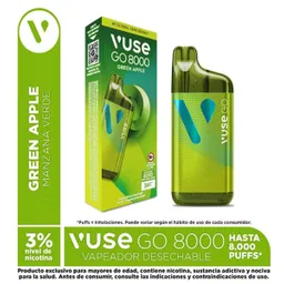 Vapeador Vuse Go Green Apple 3% X 8000 Puffs