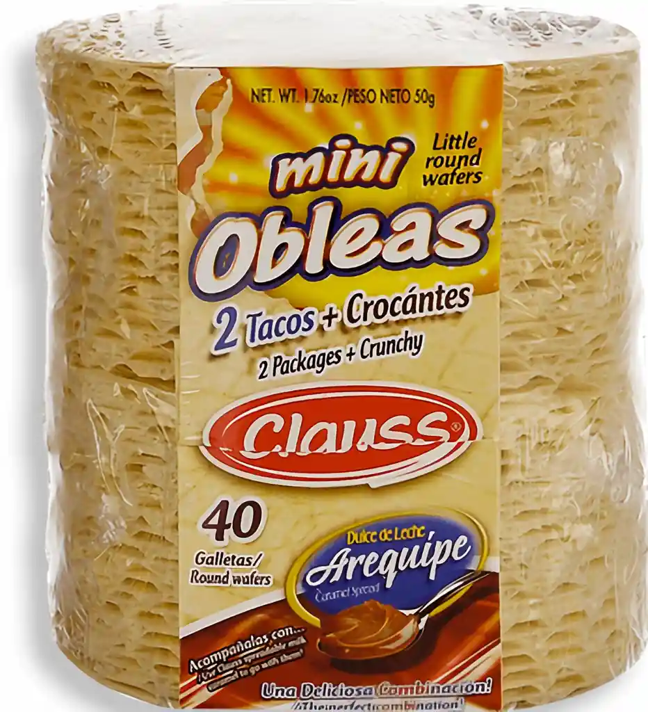 Clauss Mini Obleas de Arequipe