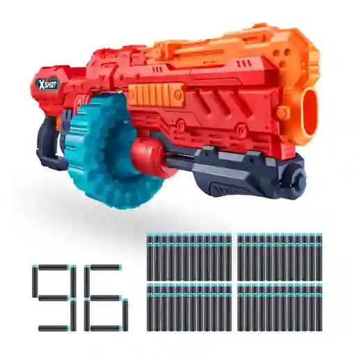 Lanzadardos Xshot Turbo Advance Rojo Con 96 Dardos