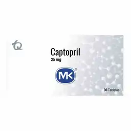 Mk Captopril (25 mg) 30 Tabletas