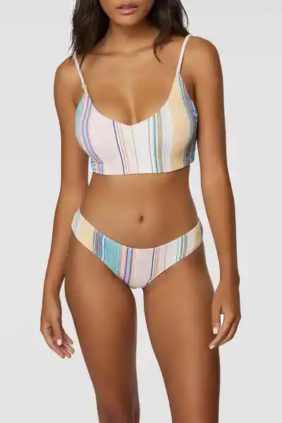 ONeill Top Bikini Baja Stripe Middles Multicolor Talla XS