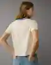 Camiseta Mujer Beige Talla: X-SMALL 1106106 American Eagle
