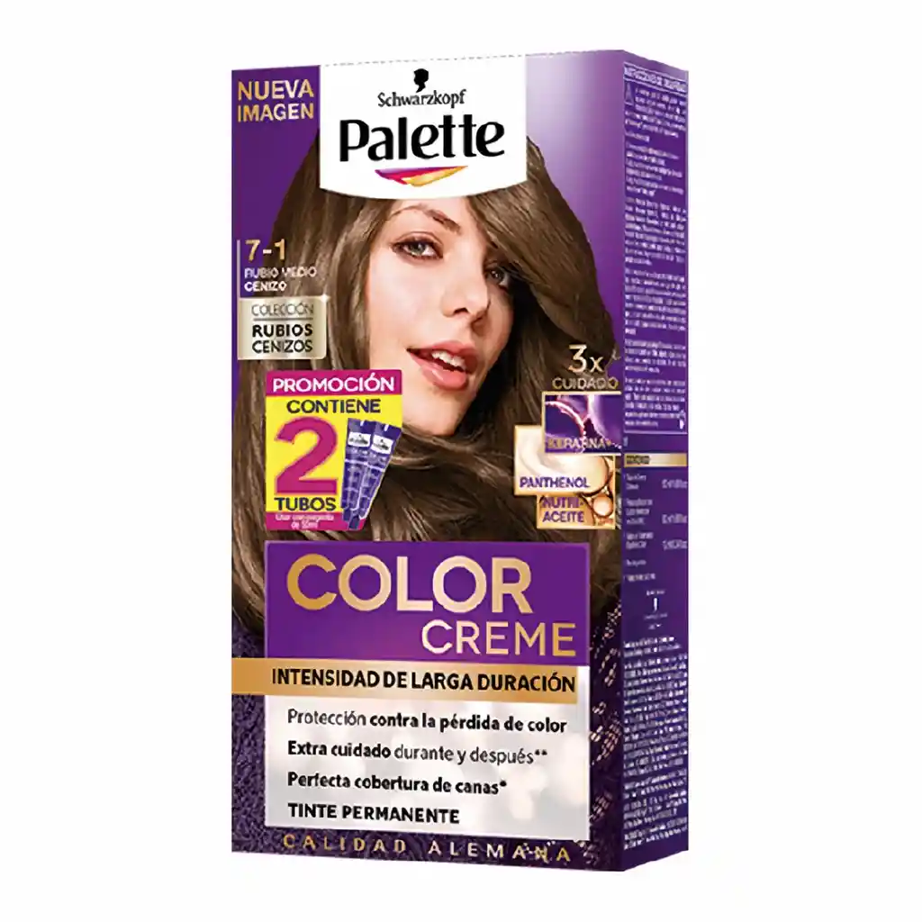 Palette Kit Tinte Rubio Medio Cenizo 71