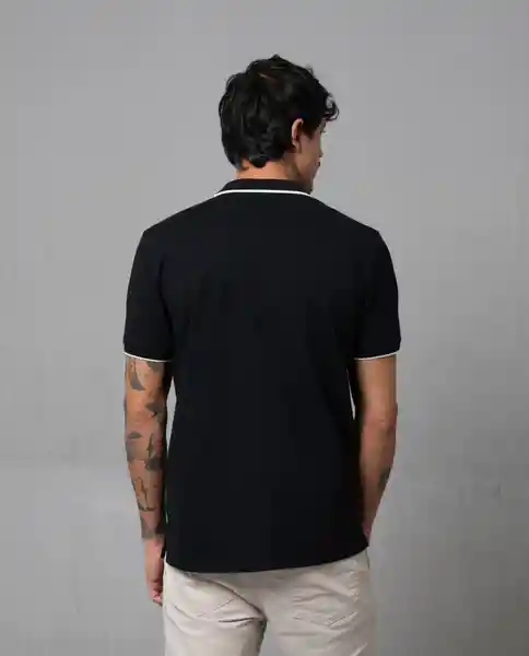 Camisa Tipo Polo Hombre Negro Talla S 190G010 Rifle