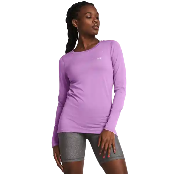 Under Armour Camiseta Long Sleeve Morado Mujer Talla MD