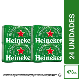 4 x Heineken Cerveza 473 mL x 6 Und