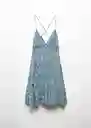 Vestido Conchi Petroleo Talla 19 Niñas Mango