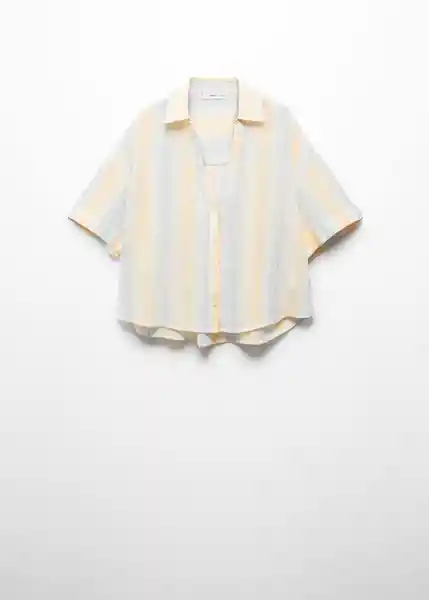 Blusa Coconut Amarillo Pastel Talla S Mujer Mango